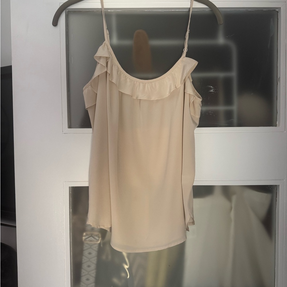 XiRENA Cream Ruffled Camisole